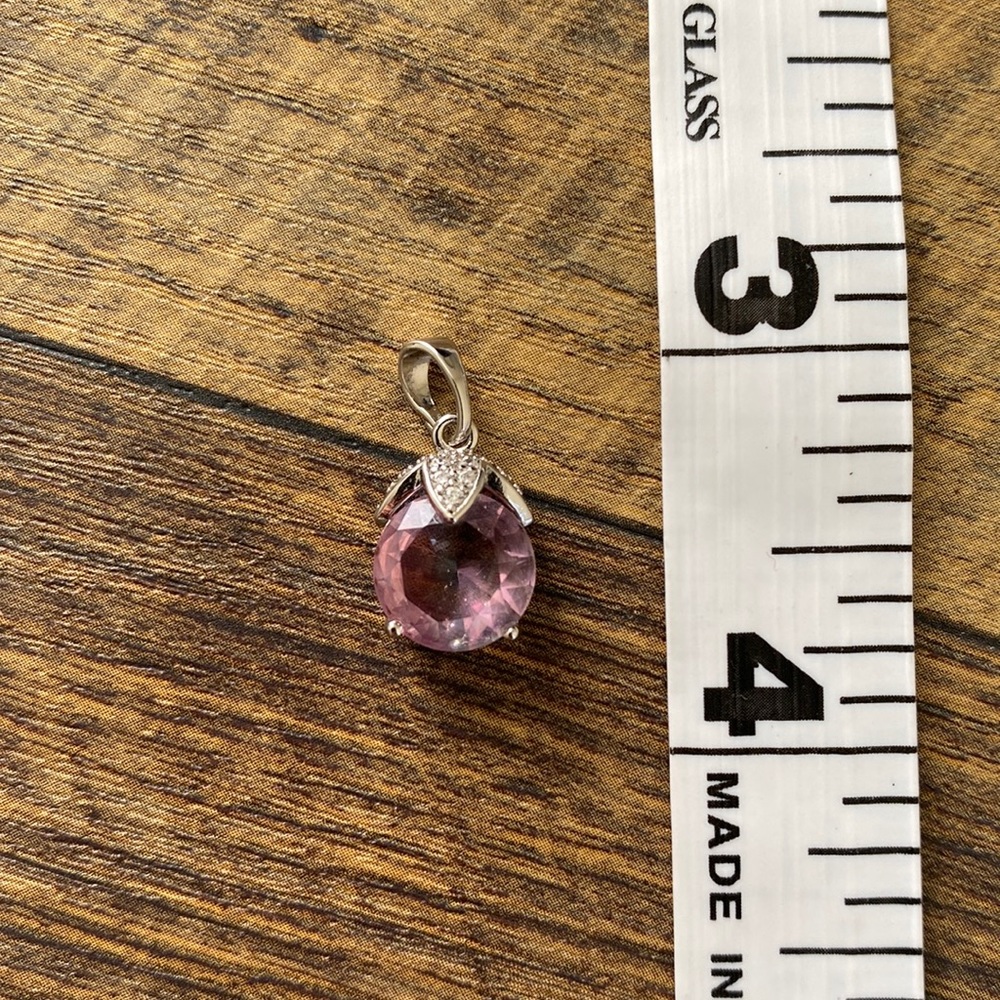Pink zirconia pendant